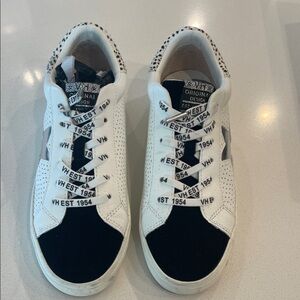 Vintage Havana White and Black Sneakers with Logo Detail